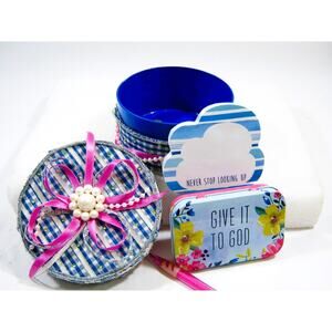 Handmade Keepsake Prayer Box for Mementos Photos Trinkets Jewelry Desk Items